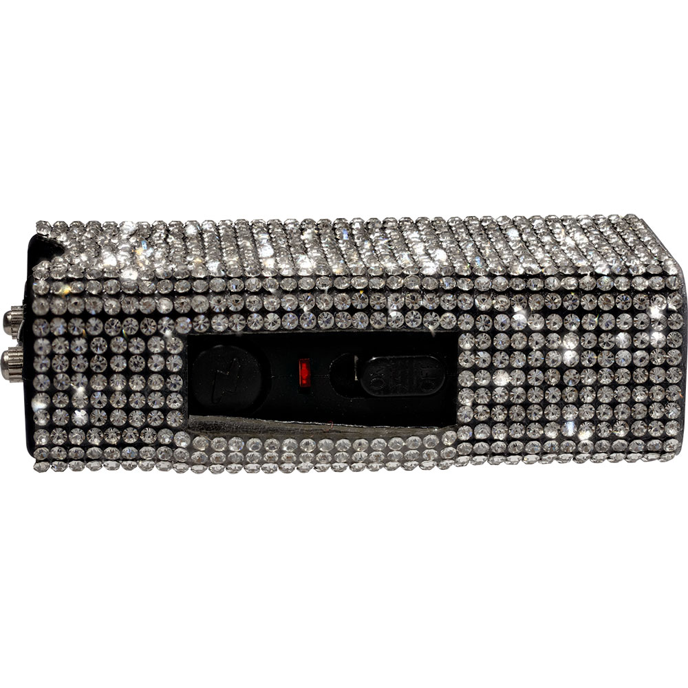 Rhinestun Keychain Stun Gun Silver view 4